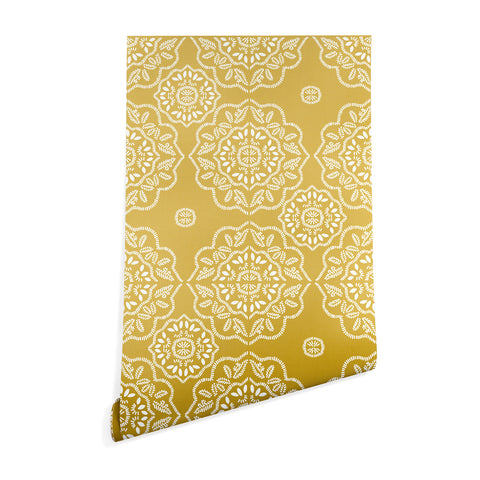 Iveta Abolina Floral Tile Dijon Light Wallpaper